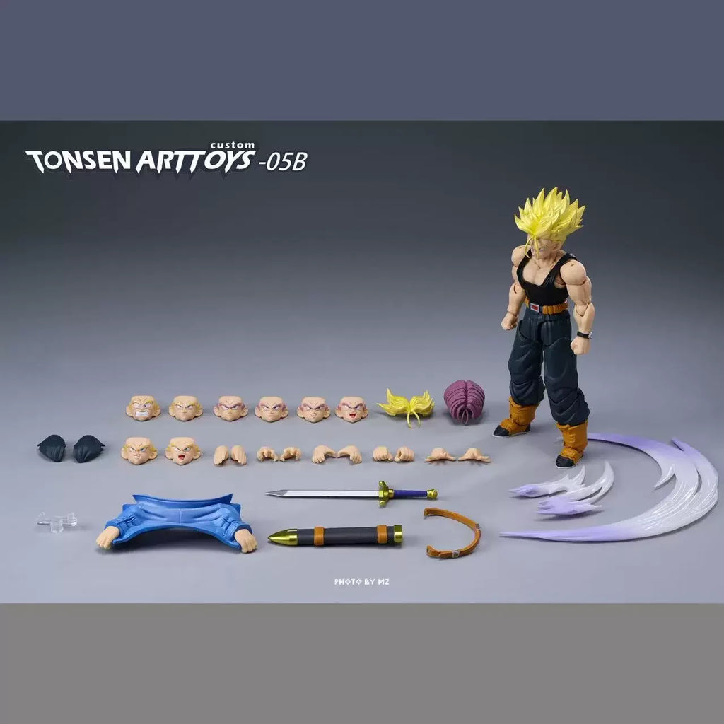 Tonsenarttoys Super Saiyan Trunks Dragon Ball S.H.F Figures Ssj1 Ssj2 Vegeta Custom 05a 05b Accessories Kit Anime Collection Toy