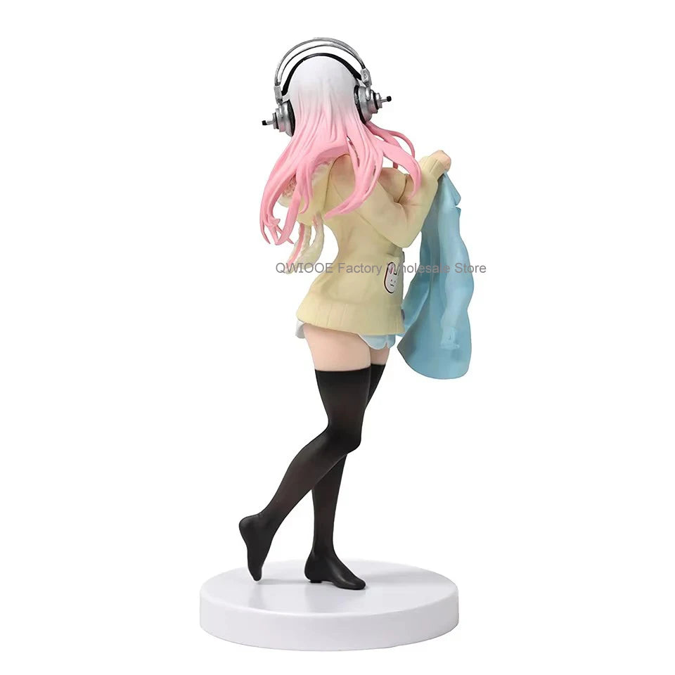 Originale, authentische 20 cm große Super Sonico Anime-Actionfigur – Sammlerstück für Kinder, Geburtstagsgeschenk