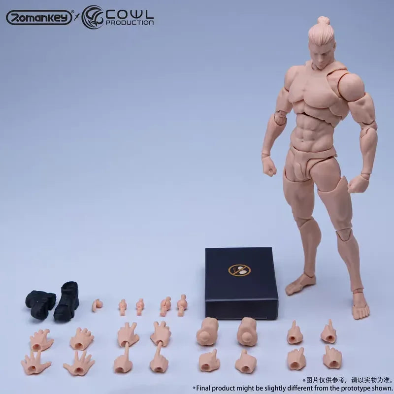 Romankey X Cowl 1/12 Scale Artical Male Body Action Figure Model Painting Toy Collectible Soldier Mannequin Human Drawing