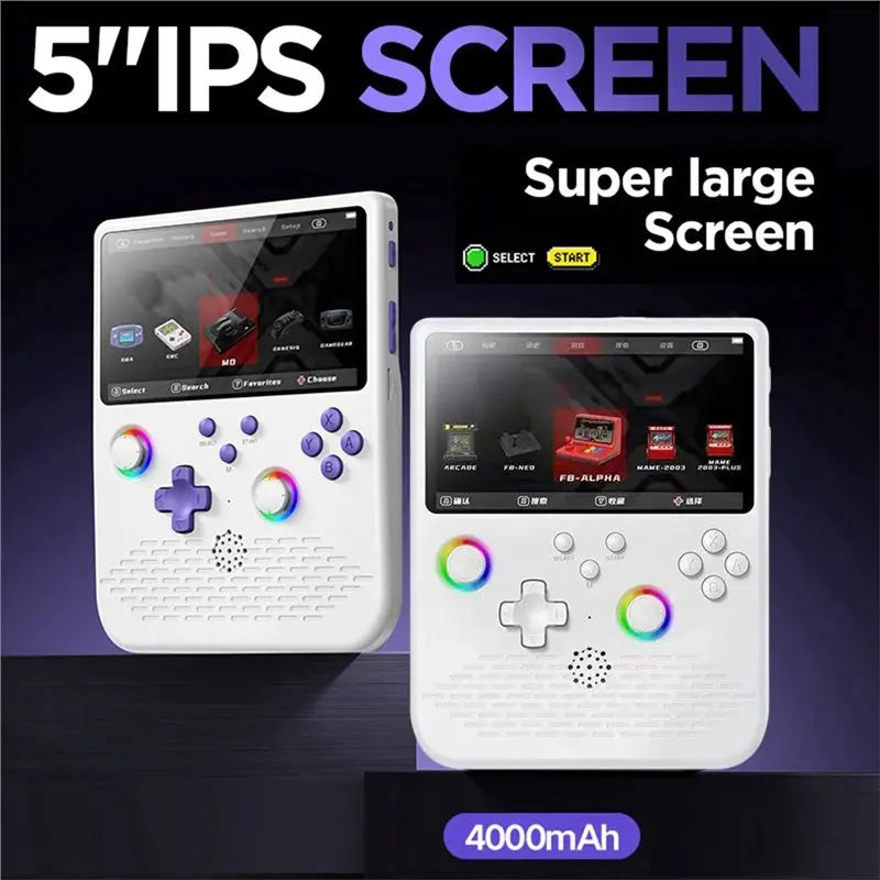Promotion H5 Retro Handheld Game Console 64G 15000+Games 5.0Inch Screen Portable Game Player Support 34 Types Of Simulators A