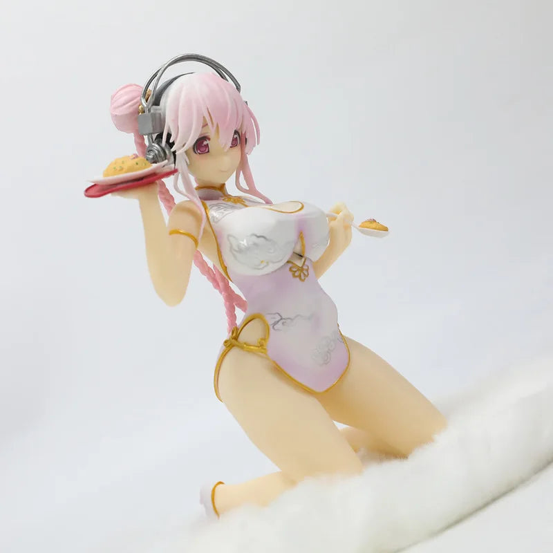 Qipao SUPERSONICO Anime Characters figurine Handmade Cake Pretty Girl Handmade Bookshelf Car Case Ornament Model Otaku Gift