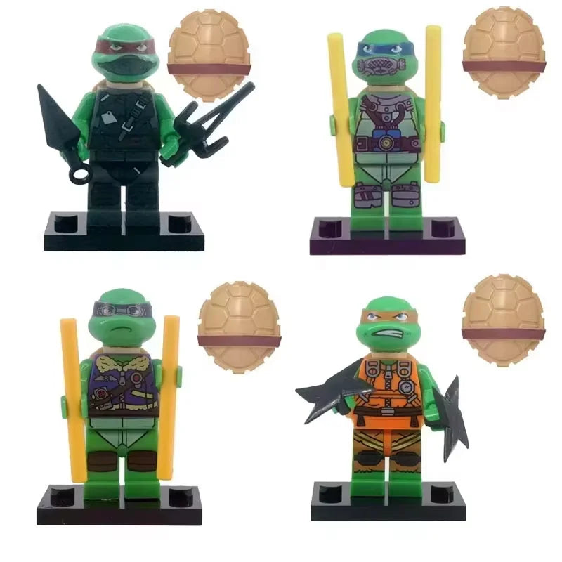 4pcs Teenage Mutant Ninja Turtles Children's Toys Decorations Anime Characters Boys Bedroom Desktop Decorations Birthday Gifts