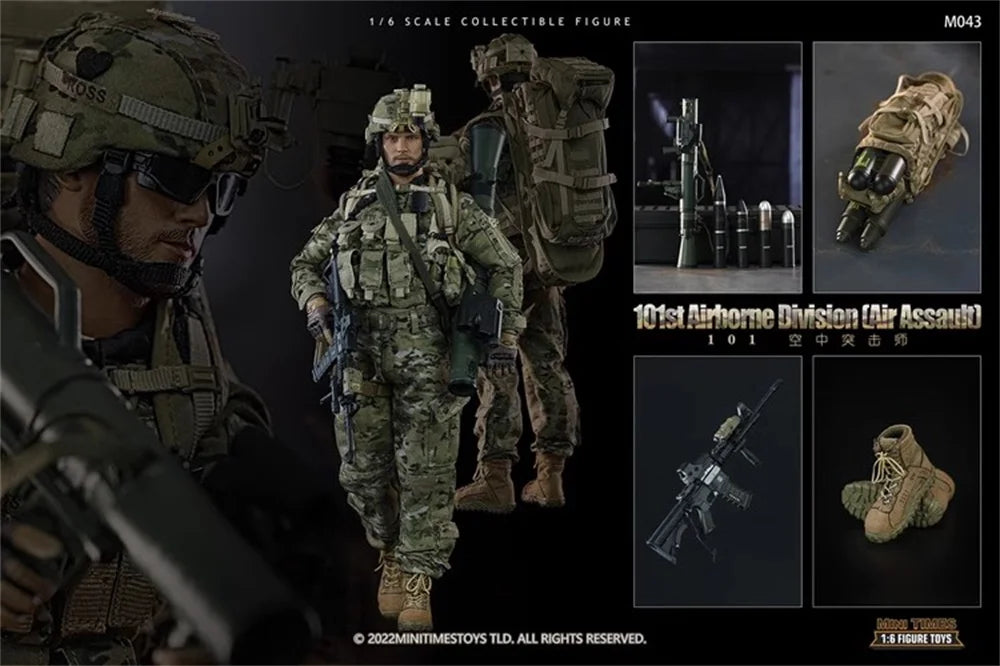Minitimes M043 Modern Soldier US. 101st Action Figure Full Set Moveable Action Figure Gift For Fans Collect In Stock 1/6