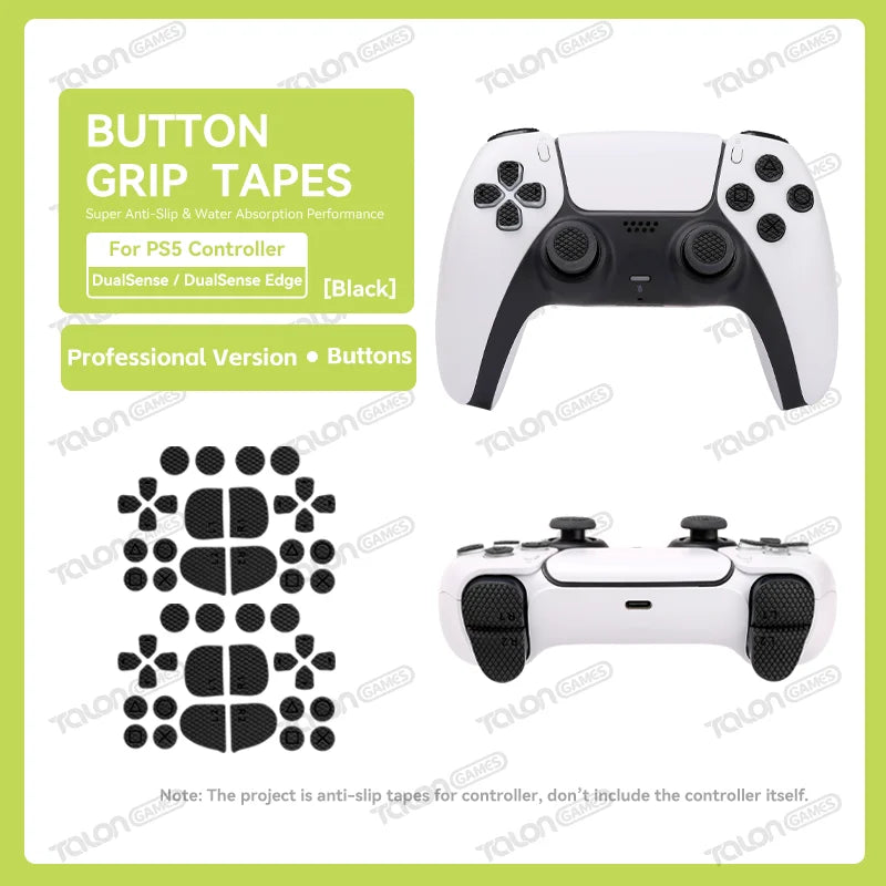 TALONGAMES Controller Grip Tape Anti-slip Sticker Pro Version Compatible with Playstation 5 DualSense Non-slip Protective