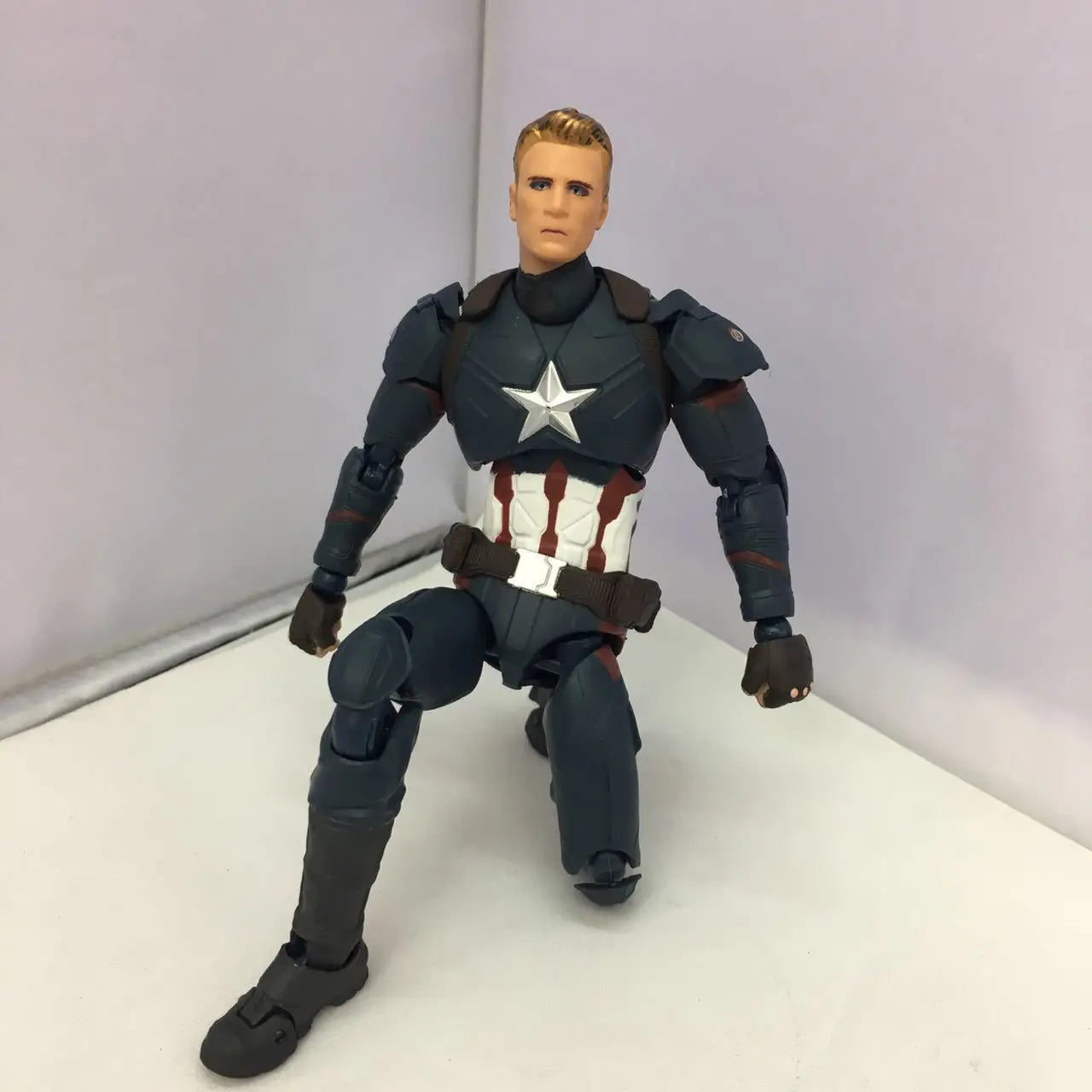 SHF Marvel Avengers 4 Captain America 3  PVC Action Figure Collection Statue Model Toy New Year's Christmas Gift 15cm