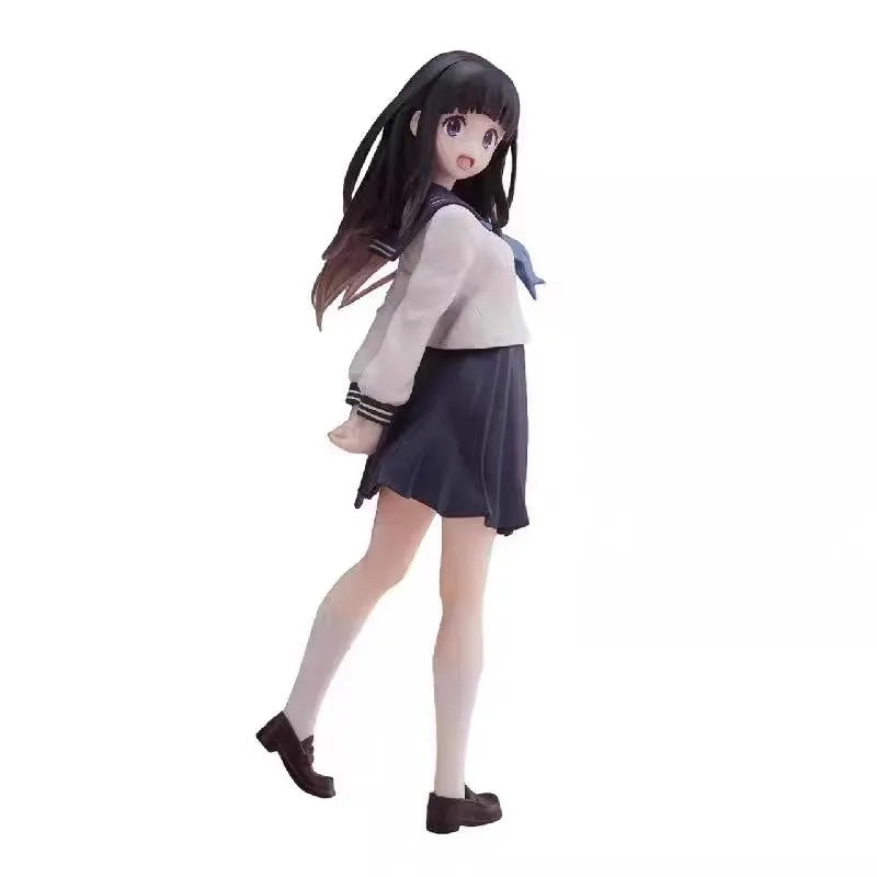 17cm Anime Hyouka Chitanda Eru Jk Uniform Figures Car Computer Case Decoration Model Doll Trendy Toy Gifts Collectible