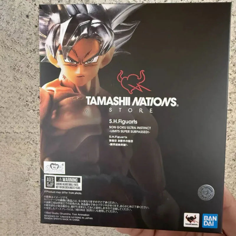 In Stock BANDAI Original S.H.Figuarts DRAGON BALL SON GOKU ULTRA LNSTINCL SHF Action Figure Model Gift forKid Foam Box Packaging