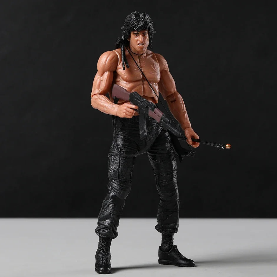 Reel Toys NECA First Blood Series John J Rambo 7" Action Figure Doll Toys Model Garage Kit Gift