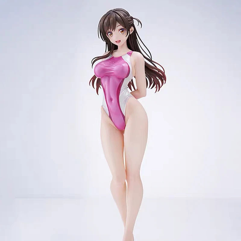 【New】25cm Rent A Girlfriend Qianhe Mizuhara Swimwear Anime Figure Kanojo Okarishimasu Ichinose Action Figure Model Toy Sexy Gift