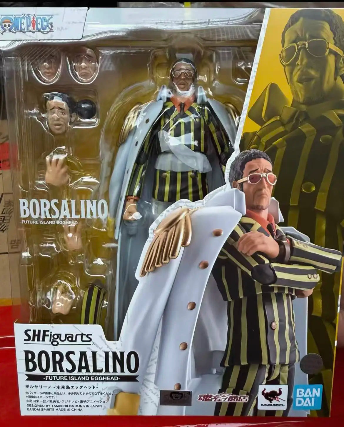 [In Stock] Original Bandai Sh Figuarts SHF ONE PIECE BORSALINO Action Figures Anime Model Toy Collectiable Future Island Egghead