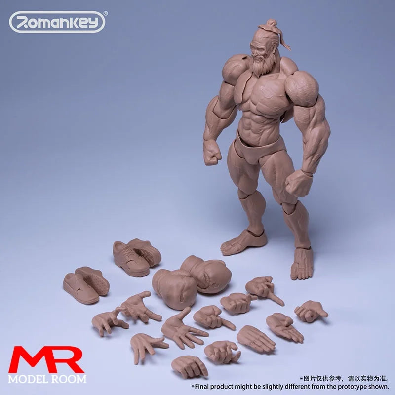 Romankey UMS003 1/12 Big Guy Super Flexible Joint Body 18cm Strong Muscle Male Soldier Action Figure Body Dolls for Collection