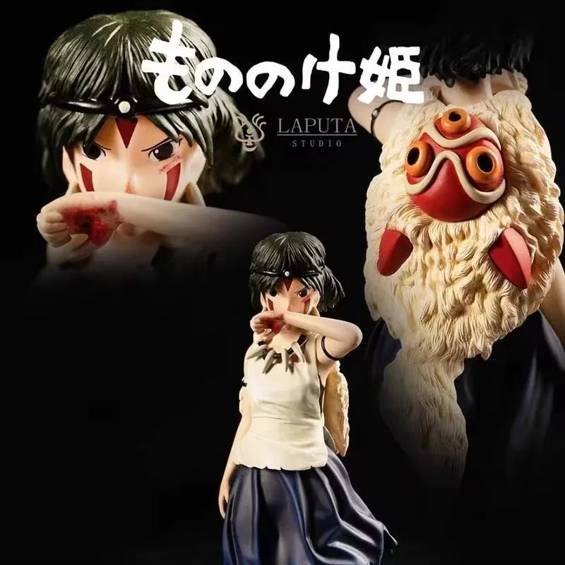 19cm Princess Mononoke Anime Figures Princess Mononoke San Action Figure Cute Girl Pvc Statue Model Doll Collectible Toy Gifts