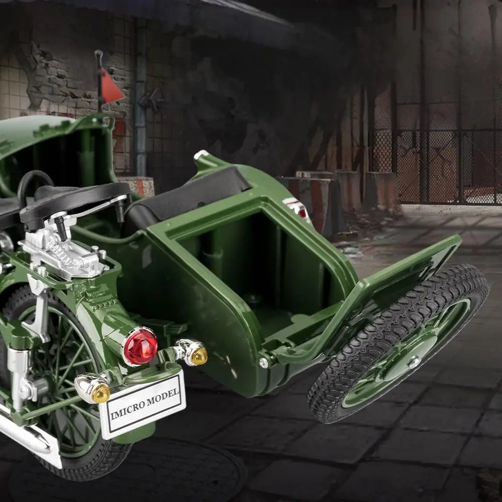 1:10 Ural M72 USSR Sidecar Motorcycle Alloy Metal Diecast Model Motorcycle Auto Sales Store Front Desk Display Decorations Gifts