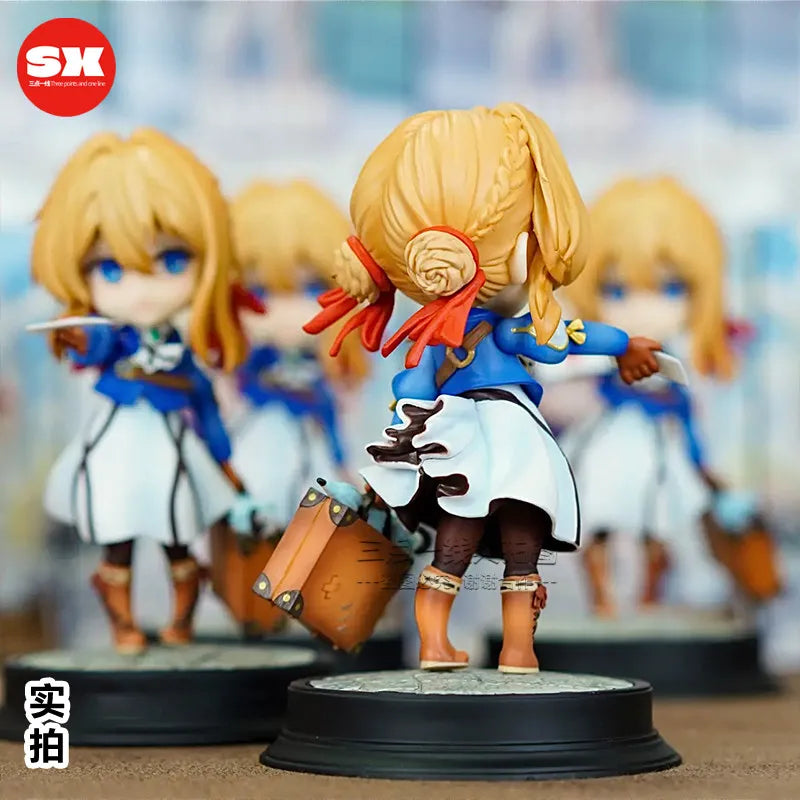 Violet Evergarden Q-Version Violet Evergarden Standing Action Figure 17cm Anime Goods Statue Decoration Trendy Toy Collection