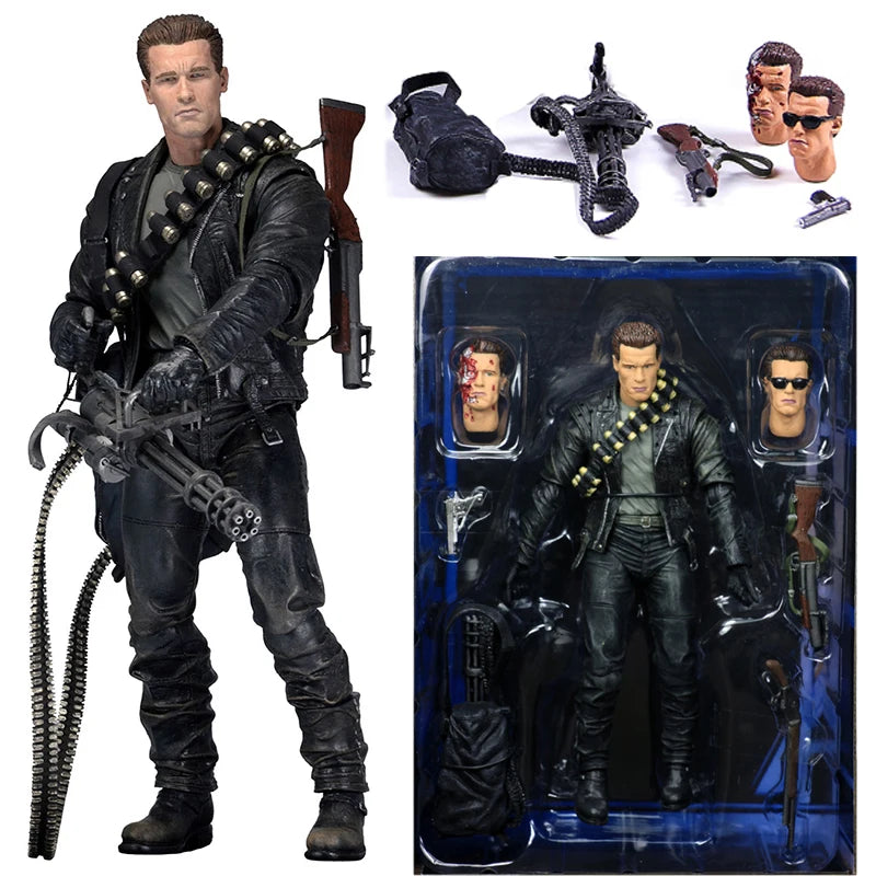 NECA Terminator T-800 Judgment Day T-800 T-1000 Arnold Schwarzenegger Action Figure Collectible Model Toy  7" 18cm Gifts