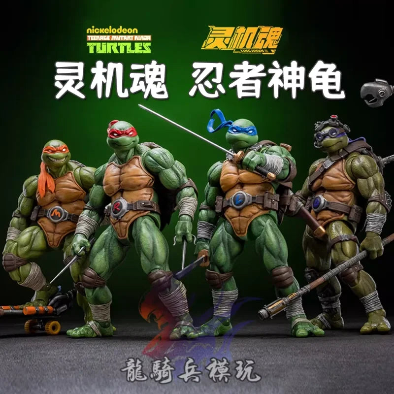 Original Ling Ji Hun TMNT Series Raphael Mikey Leonardo Donatello Action Figures Collectibles Models birthday gift