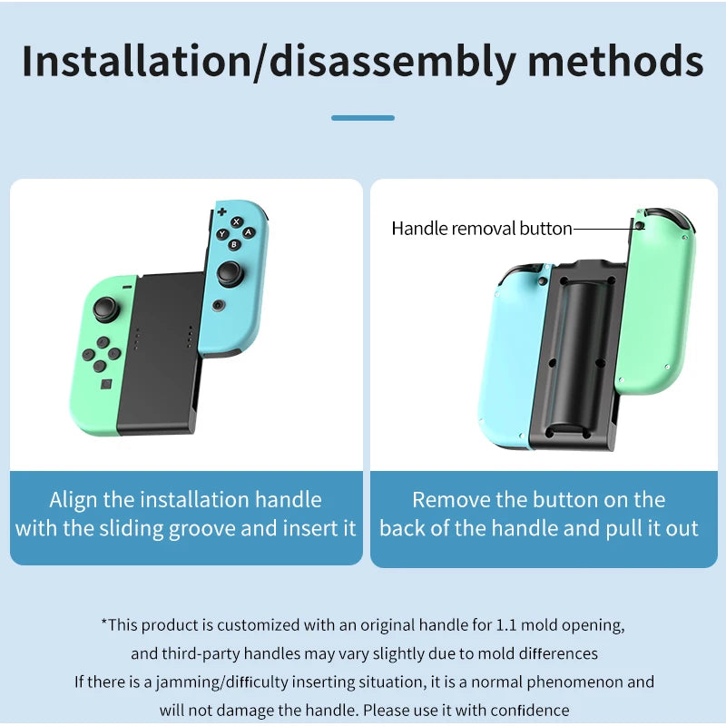 AOLION Portable Switch joncon Charging Grip Compatible With OLED 3400mAh Ultra Long Battery Life Stylish Gaming Accessory
