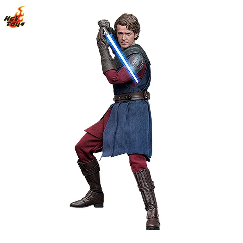 Hot Toys Star Wars Anakin Skywalker 1:6 Scale Action Figure The Clone Wars Collectible Jedi Knight With Blue Lightsaber For Fans