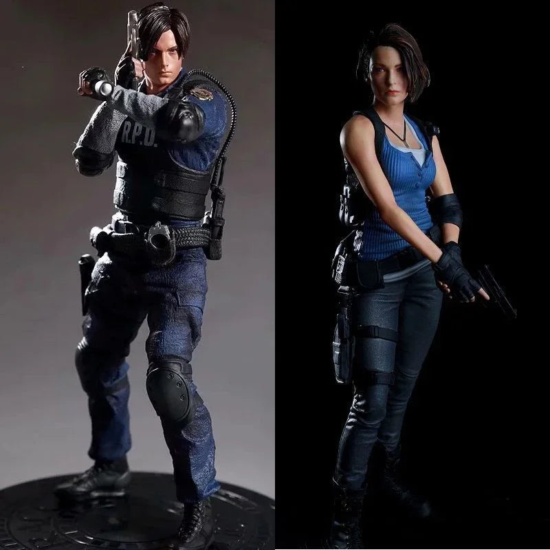 32 cm Resident Evil Leon S Scott Kennedy Actionfigur Jill Valentine Figur Spiel Biohazard Modell Spielzeug Geschenke Schreibtischspielzeug Geschenk