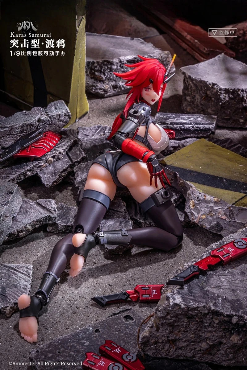 Animester Wolf Mastiff Force Karas Samurai Crow 1/9 Action Model Collectible Figure Toys in Stock