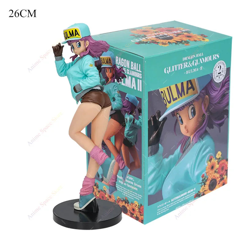 Dragon Ball Z Bulma Handheld Radar Figur Spielzeug Anime Bulma Glitter &amp; Glamours Actionfiguren Sammlermodell Puppe PVC Ornament