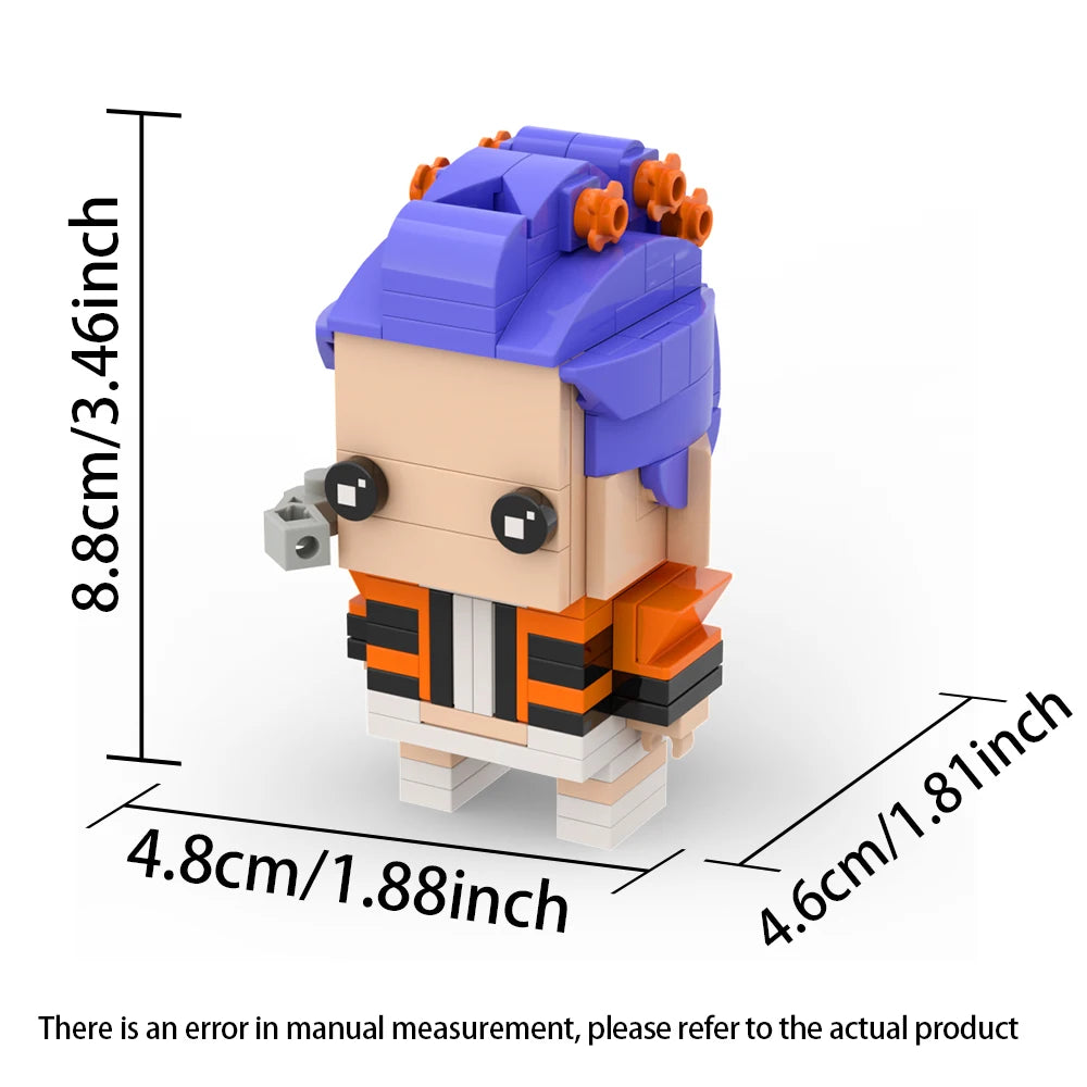 2026 Huntrix Girl Rumi Action Figures Building Blocks Set Zoey Q Version Character Assembled Toys Christmas Gift for Anime Fans