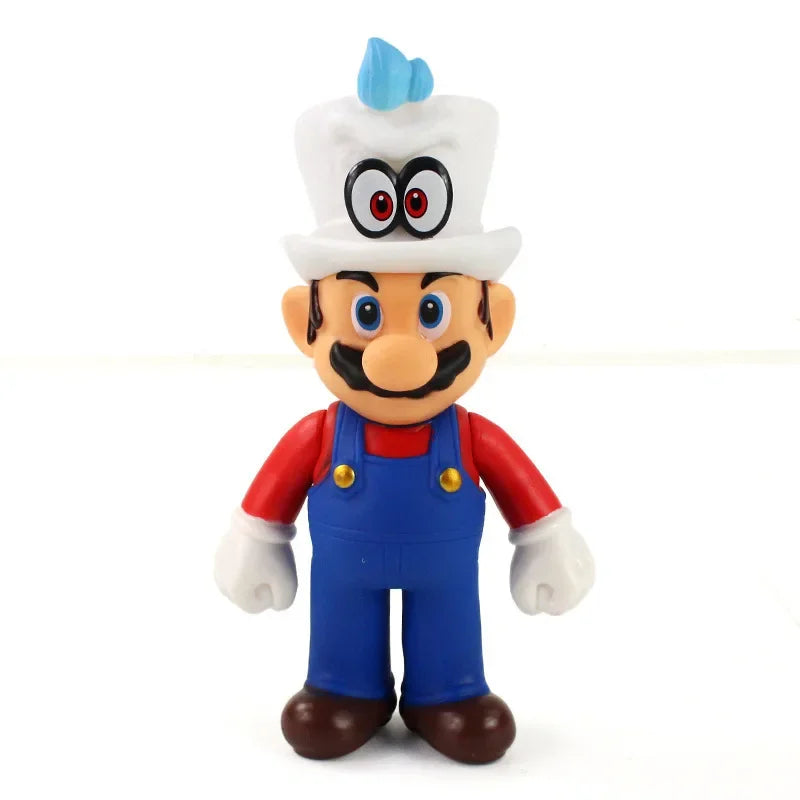 Super Mario Bros Action Figure Toys Toad Peach Luigi Yoshi Donkey Kong Wario Anime Model Ornaments For Children Birthday Gift