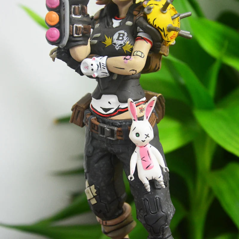 Borderlands Tiny Tina 26cm Action Figure with Bunny Ears & Mask Game Collectible Model Home Desktop Decoration