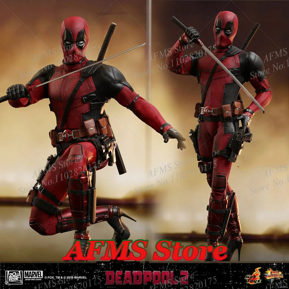12Inch HOTTOYS HT MMS 490 1/6 Men Soldier Deadpool 2 Superhero Ryan Reynolds Doll Full Set Action Figure Model Collection Toys