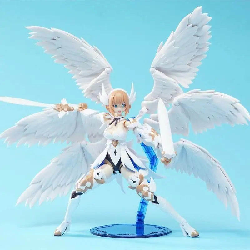 Feathery Six-Winged Little Angel Dual Body Units Acrylic Bonus Edition Interchangeable Faces Assembly Model  Action Figure Model