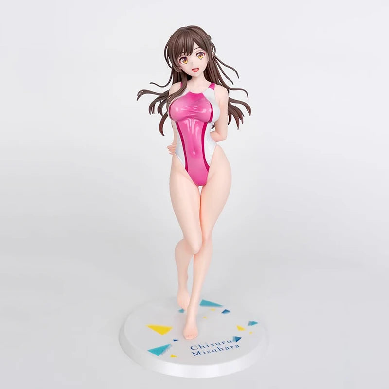 25cm Rent-A-Girlfriend Sexy Anime Figure Chizuru Mizuhara Swimwear Action Figure Chizuru Ichinose Figurine Model Doll Toys Gift