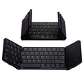 Faltbare kabellose Bluetooth-Tastatur, wiederaufladbar, faltbar, tragbar, für PC, Mac, Smartphone, Windows, iOS, Android