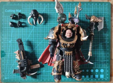 【SF】JOYTOY 1/18 Action Figure Chaos Space Marines Black Legion Chaos Lord in Terminator Armour Model Gifts Collection Ornaments