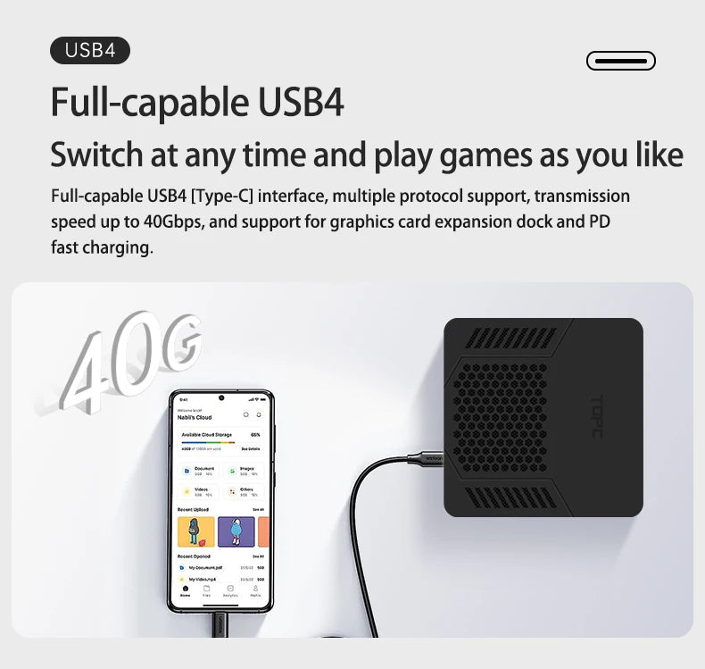 TOPC TR9 Ryzen AI7 Pro mini pc ryzen AI9 HX365 HX370 DDR5 16GB 500GB SSD 5600Mhz NVME PCIe 4.0x4 Diy Office Gaming computer