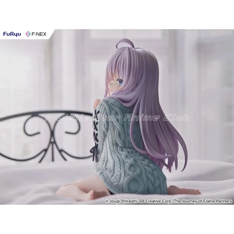 In Stock Original F:NEX THE JOURNRY OF ELAINA Elaina Knitted Dress Repainted Blue 1/7 Model Anime Figure