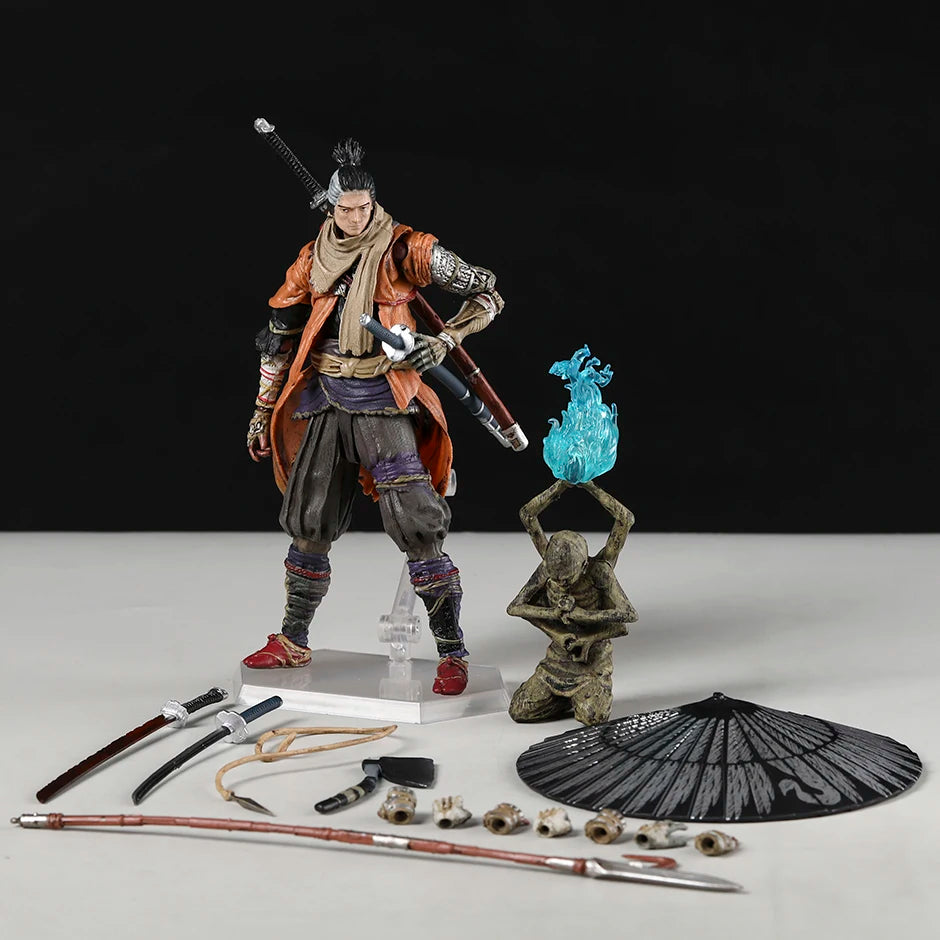 Figma Shadows Die Twice 483-DX Sekiro Actionfigur, Sammlerstück, bewegliche Gelenke, Modellspielzeug