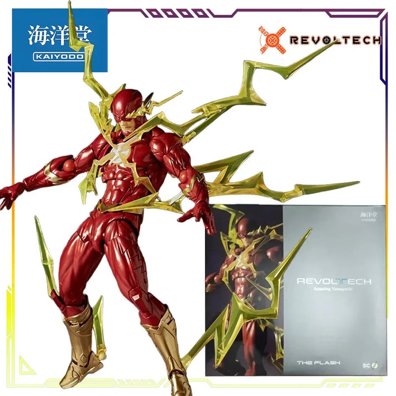 Kaiyodo Original AMAZING YAMAGUCHI Series Reverse Lightning\ The Flash  Action Figure Model Toys Movable Model Gifts for Boys