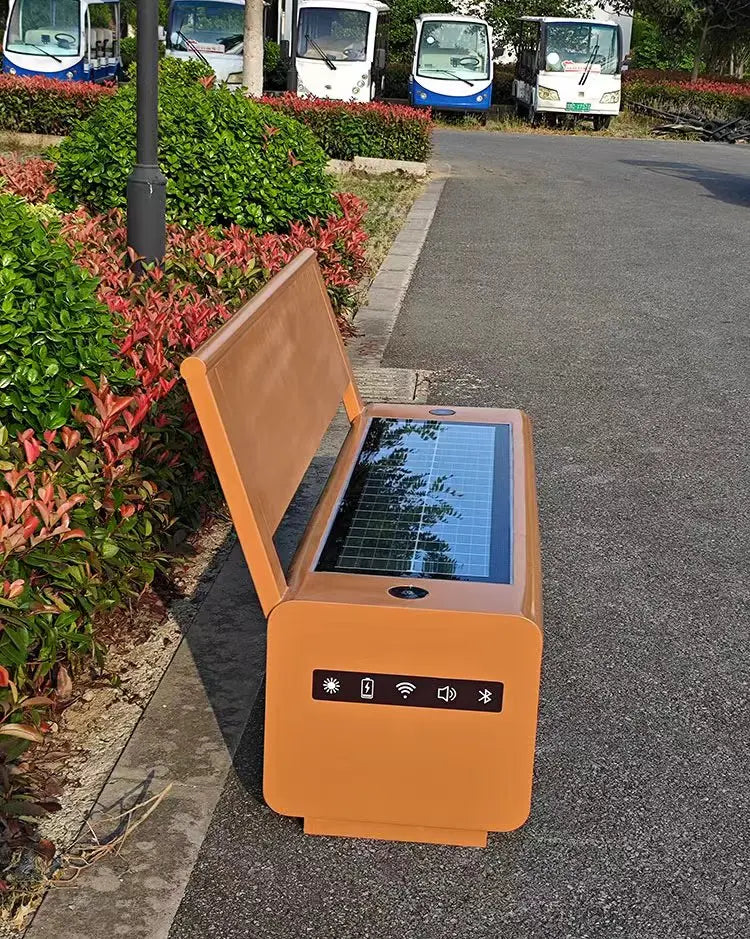 Benches Outdoor Garden Park Advertising Solar Smart Bench