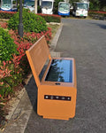 Smart Solar Bench Outdoor for Garden Park Led Lighting Solar Powered Smart Urban Seats Bench
