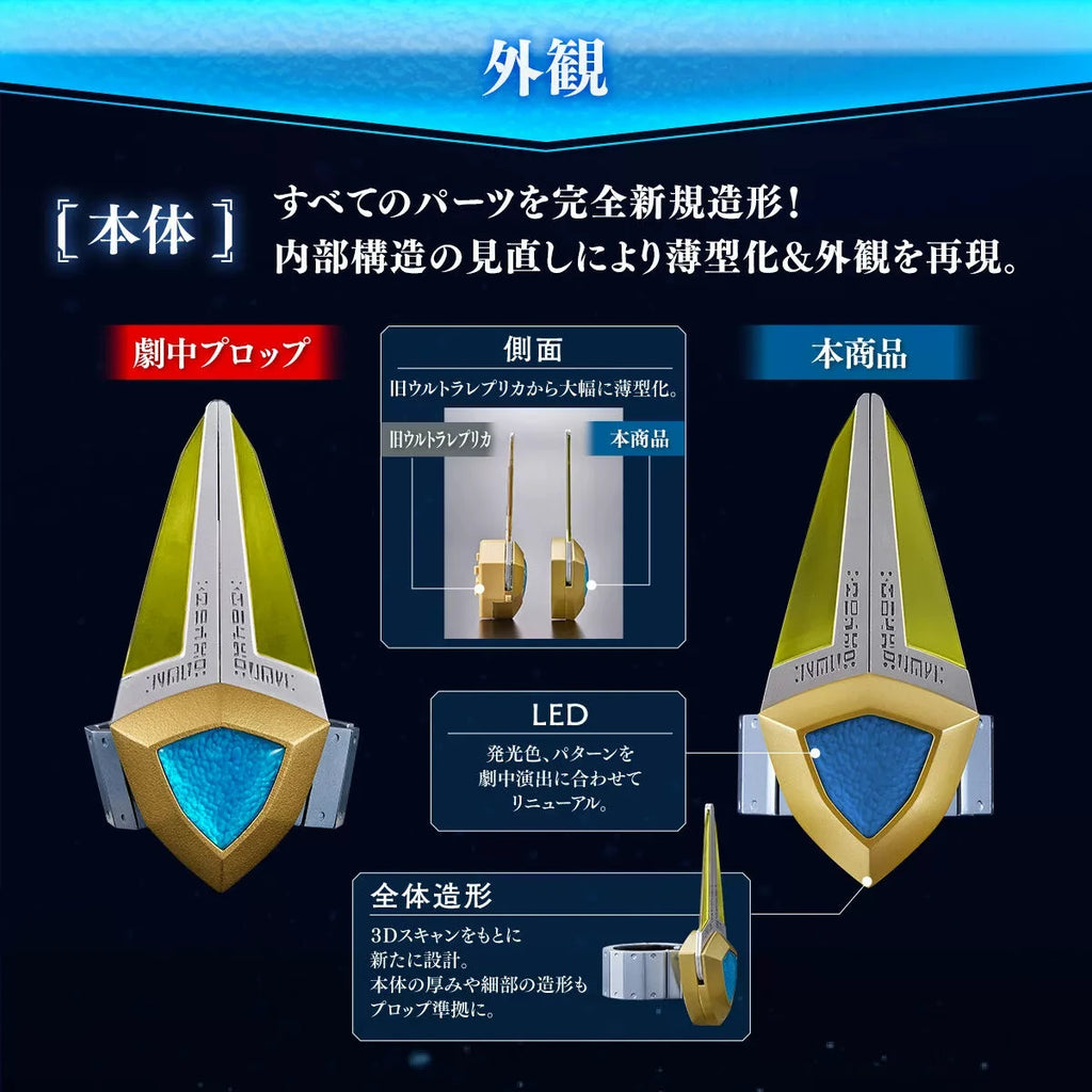 Original Bandai Pb Ultra Reproduction Gaia Ultraman Aguru Ur Blue Bracelet 25th Anniversary Collection