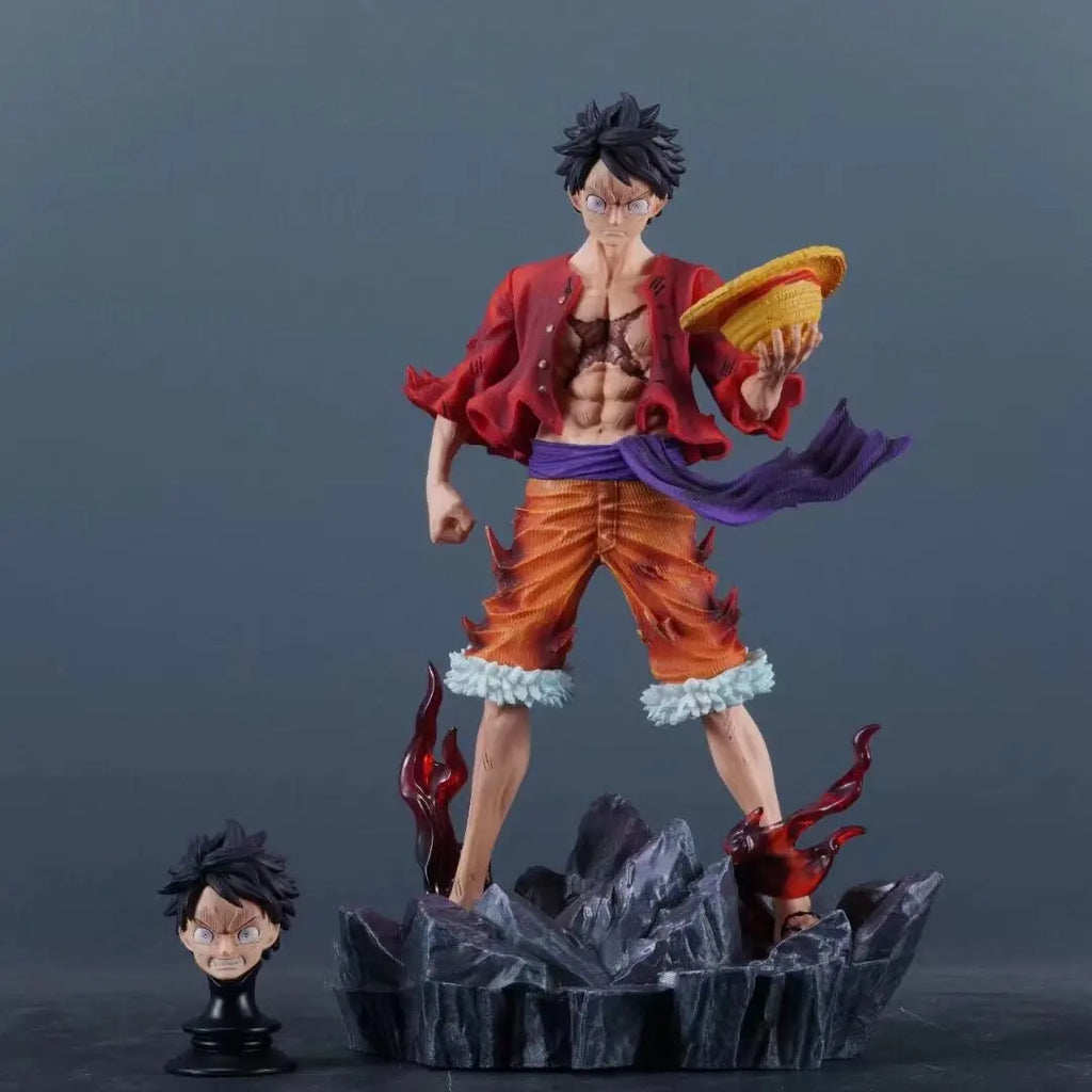 One Piece Strohhutpiraten PVC-Figuren Luffy Zoro Nami Usopp Robin Sanji Statue Schreibtischdekoration Geschenk