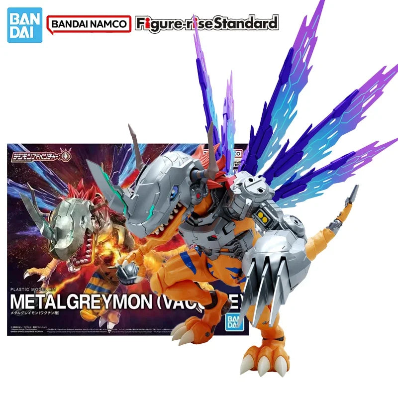 Bandai Original Genuine Figure Digimon Model Kit Figure-rise Standard Metal Greymon Vaccine Collection Anime Series