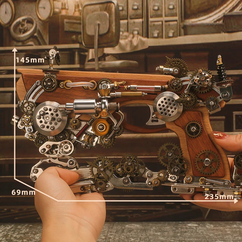 3D Metal Three-Dimensional Archimedes Steam Crossbow Puzzle DIY Assembly Building Blocks Toys for Children Adult Gift