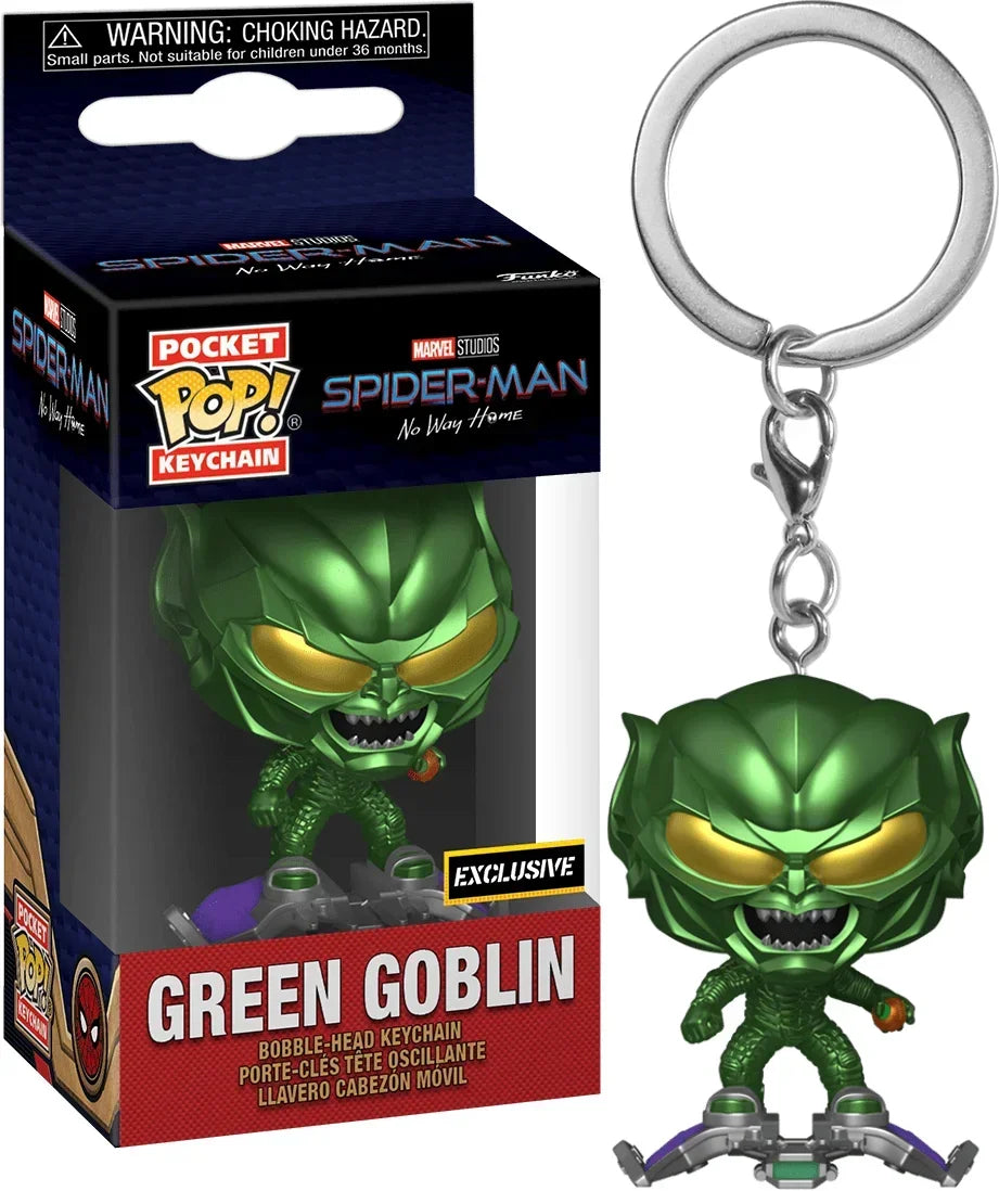 НОВО FUNKO POP Спайдър-Мен Спайдър-Гуен Зелен Гоблин Ловец на зомбита Спайдър Питър Паркър Мистерио Ключодържател Винилова фигурка Играчки