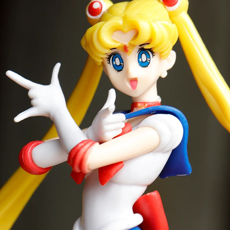 17 см Карикатура сладко момиче Sailor Moon Аниме фигурка PVC екшън аниме фигурка модел Kawaii кукла настолни орнаменти