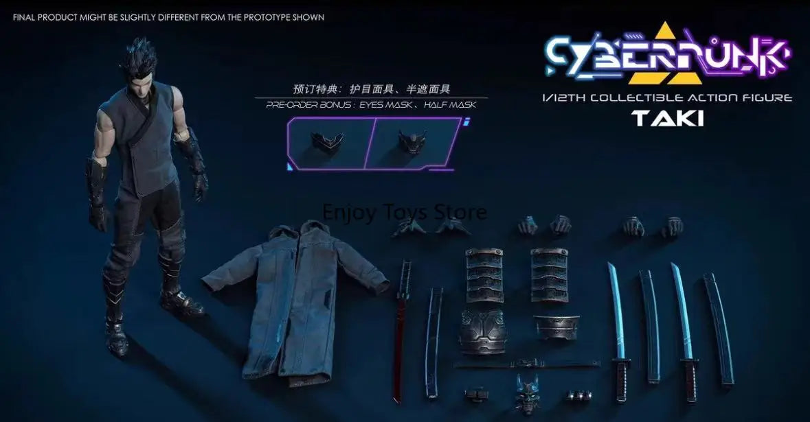 In Stock VTOYS VSD010 Cyberpunk Samurai Taki 1/12 Movable Soldier Figure
