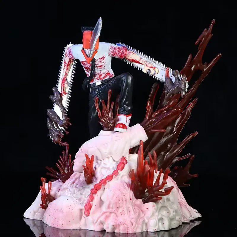 Chainsaw Man Anime Merchandise Devil Hunter Denji Action Figure Statue Model Desktop Ornament Computer Case Decoration Toy Gift