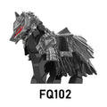 FQ101 FQ102 Anime Warrior Building Kit - Movable Action Figure Model with Weapons, 420 PCS Collectible Display Set for Teens