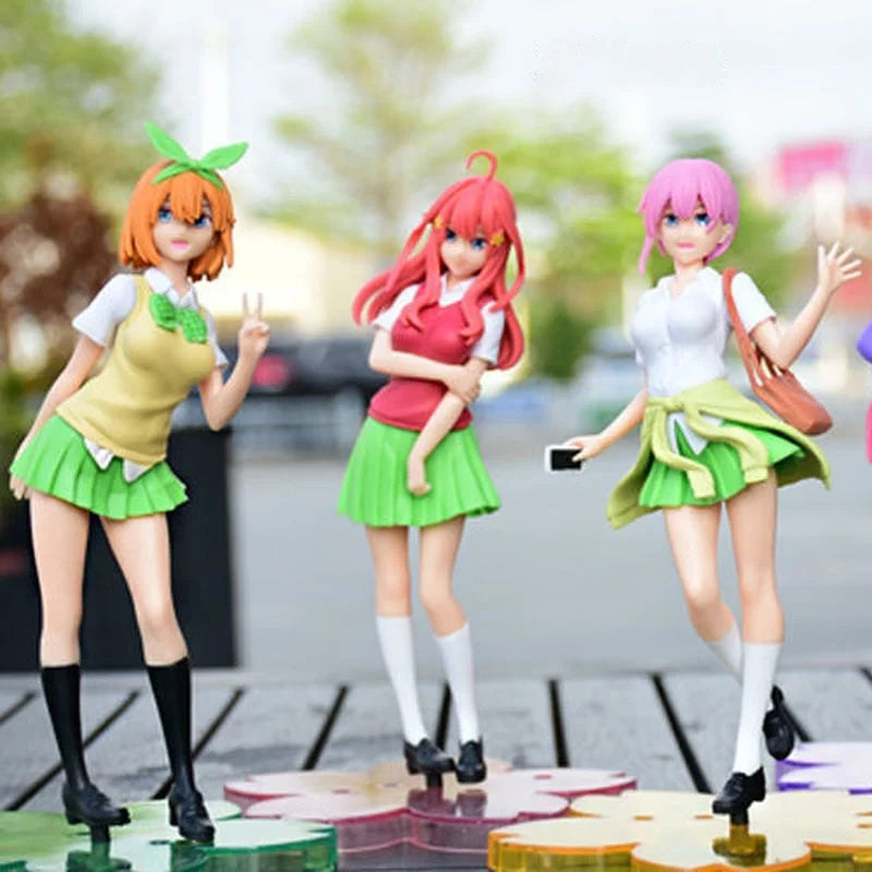 18CM The Quintessential Quintuplets Ichika Nino Miku Yotsuba Itsuki JK Uniform PVC Action Figure Collectible Model Surprise Gift
