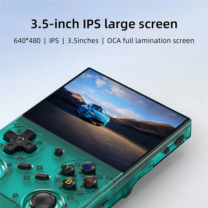 Handheld Retro Game Console 3.5 Inch IPS Screen Linux System Built-In 64G TF Card